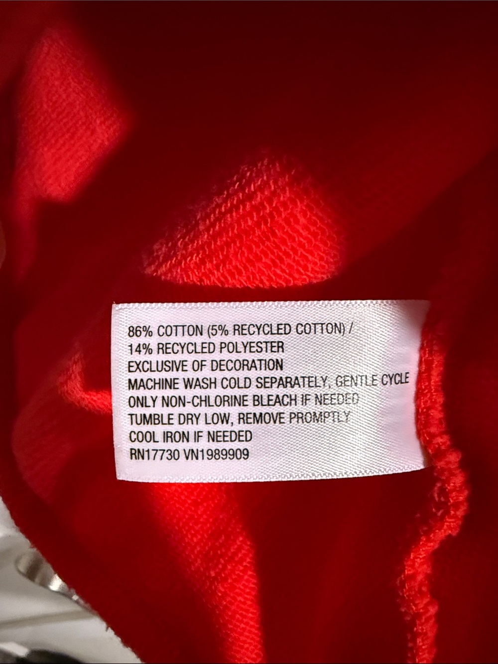 JoyLab Red Crewneck Sweatshirt with White Polo Collar - Picture 4 of 11